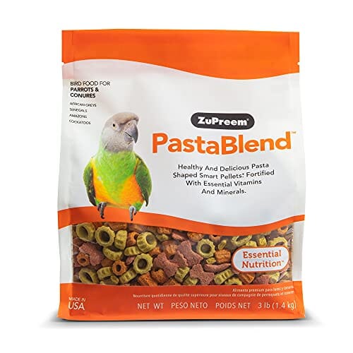 Zupreem Pastablend Parrots & Conure Food Parrot Bird Food - 3 Lbs
