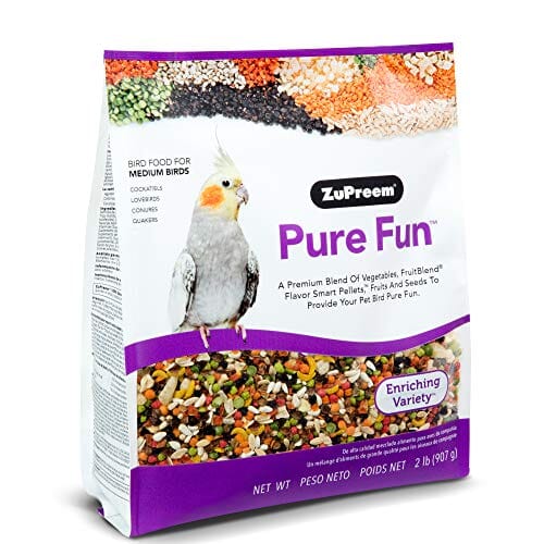 Zupreem Pure Fun Medium Cockatiel Bird Food - 2 Lbs  