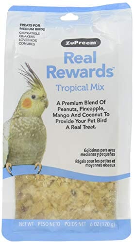 Zupreem Real Rewards Tropical Mix Medium Bird Treats - 6 Oz