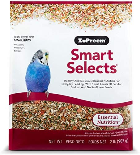 Zupreem Smart Selects Small Bird Food Parakeet Bird Food - 2 Lbs  