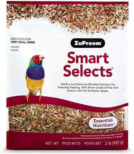 Zupreem Smart Selects Very Small Bird Food Canary & Finch Bird Food - 2 Lbs