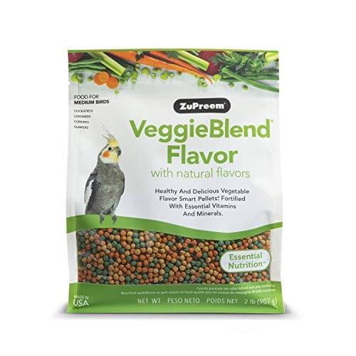 Zupreem Veggieblend Flavor Medium Cockatiel Bird Food - 2 Lbs  