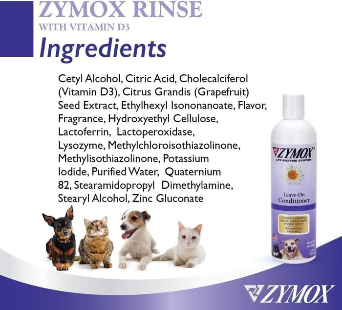 Zymox Pet Conditioning Rinse Itch Relief - 12 Oz