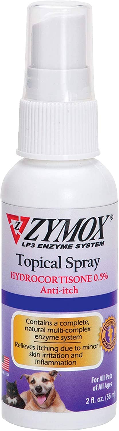 Zymox Pet Topical Spray with Hydrocortisone Dog Wound Care - 2 Oz  